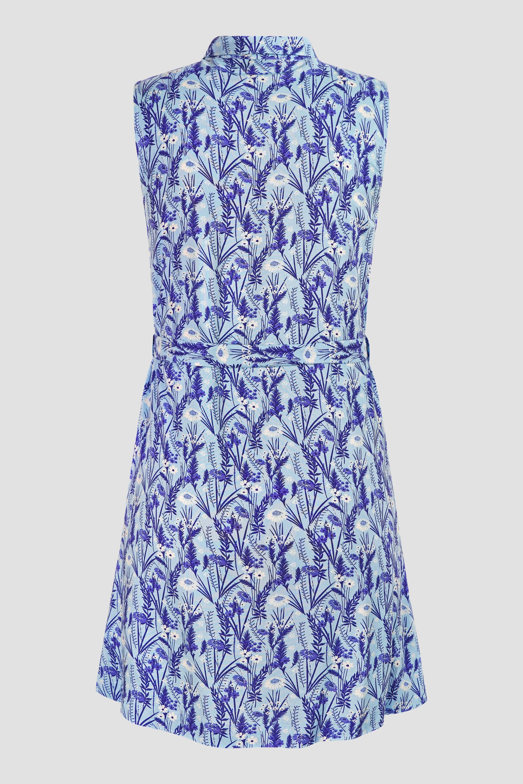 Wild Garden Print Button-Through Shirt Dress