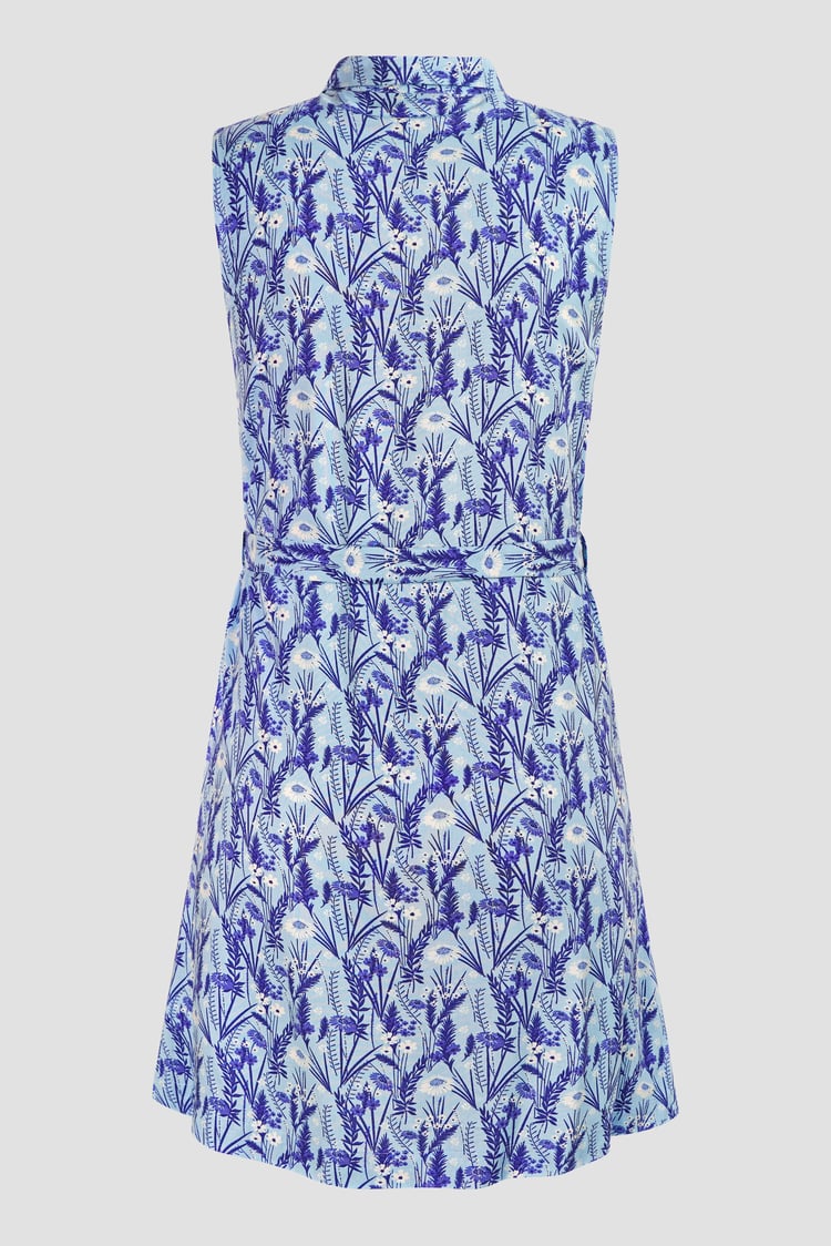 Wild Garden Print Button-Through Shirt Dress