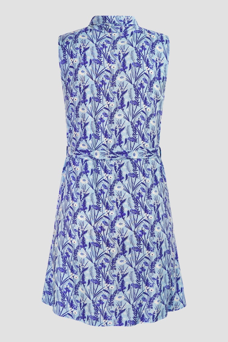 Wild Garden Print Button-Through Shirt Dress