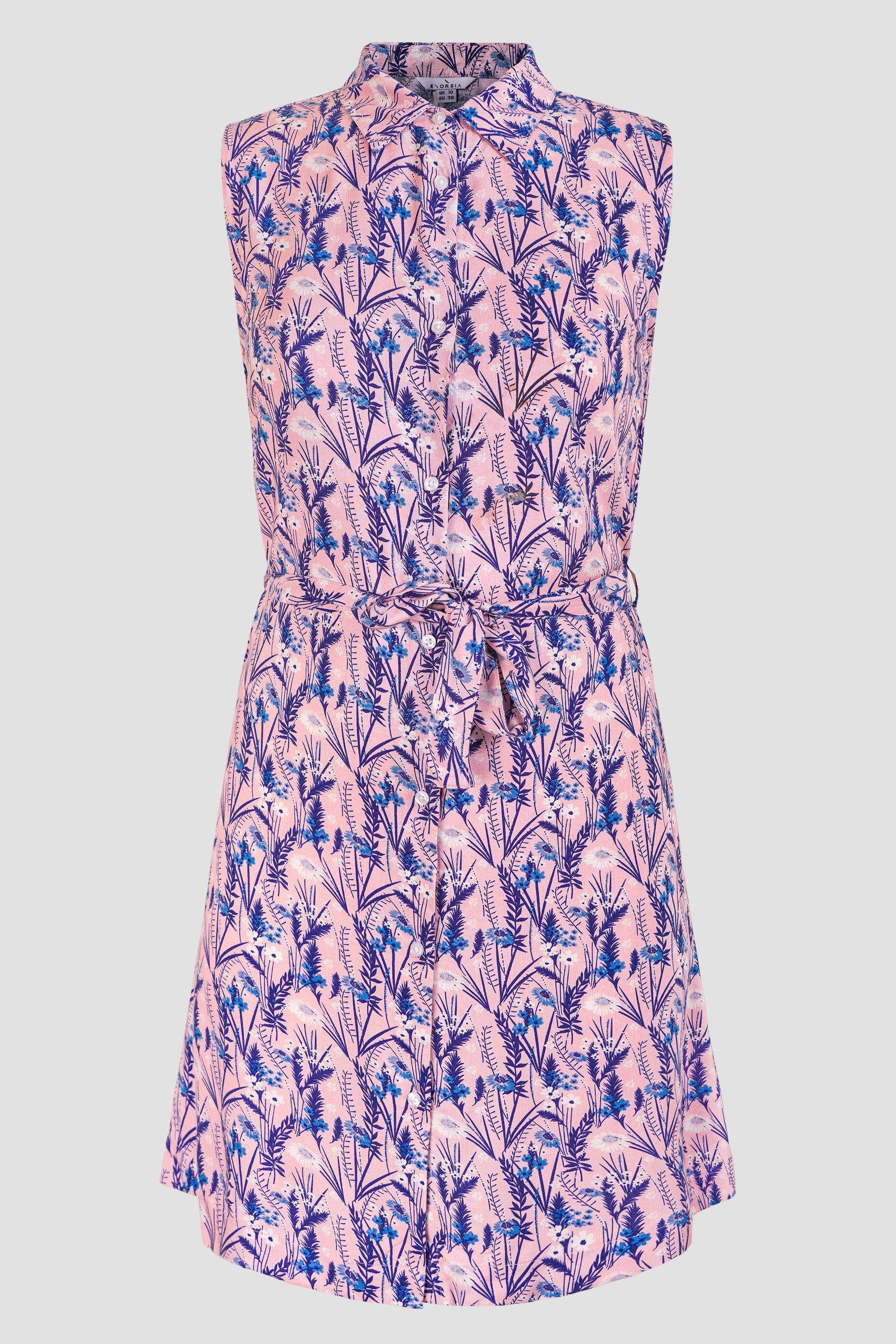 Wild Garden Print Button-Through Shirt Dress