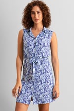 Wild Garden Print Button-Through Shirt Dress