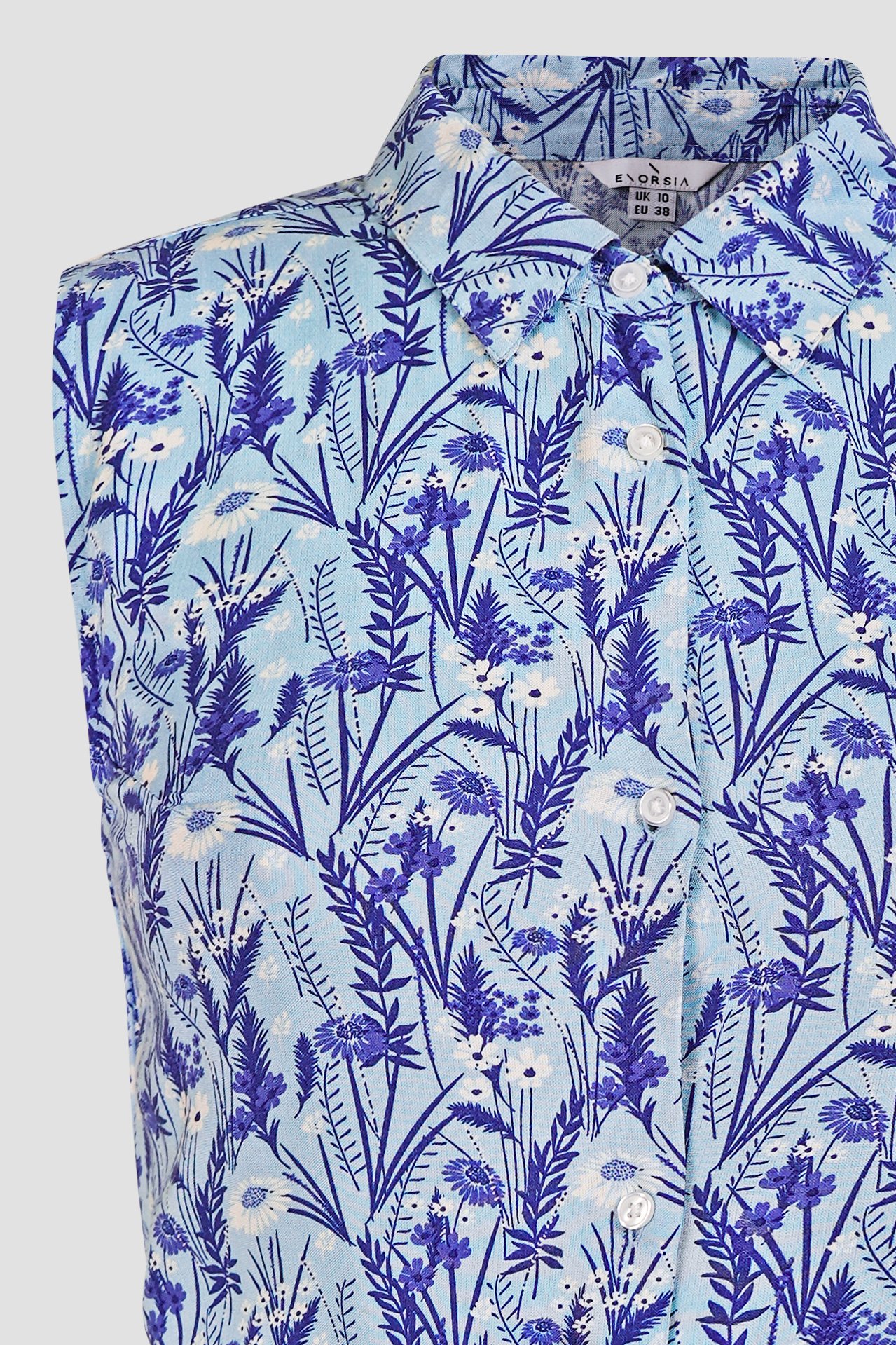 Wild Garden Print Button-Through Shirt Dress