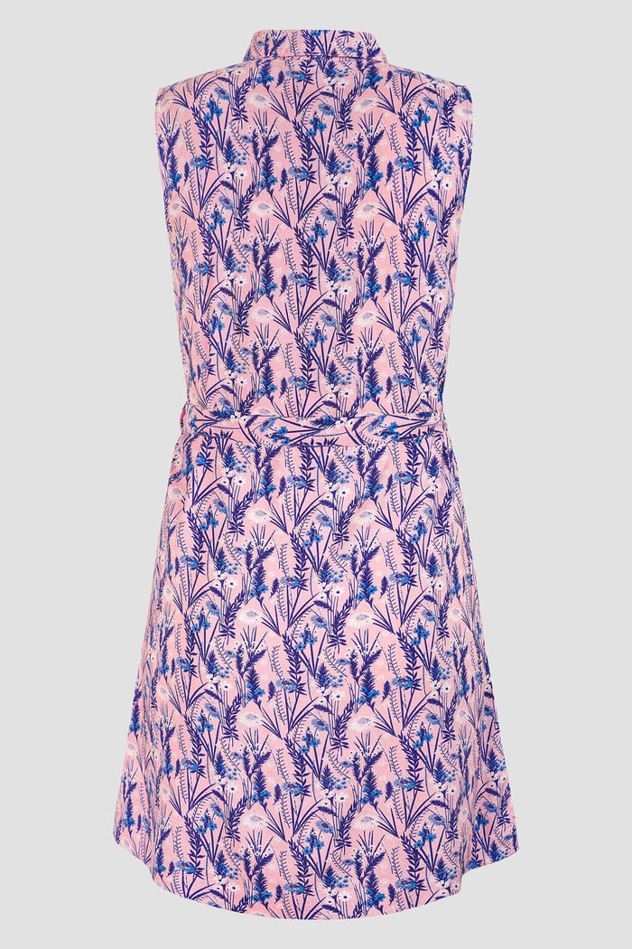 Wild Garden Print Button-Through Shirt Dress
