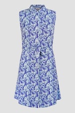 Wild Garden Print Button-Through Shirt Dress