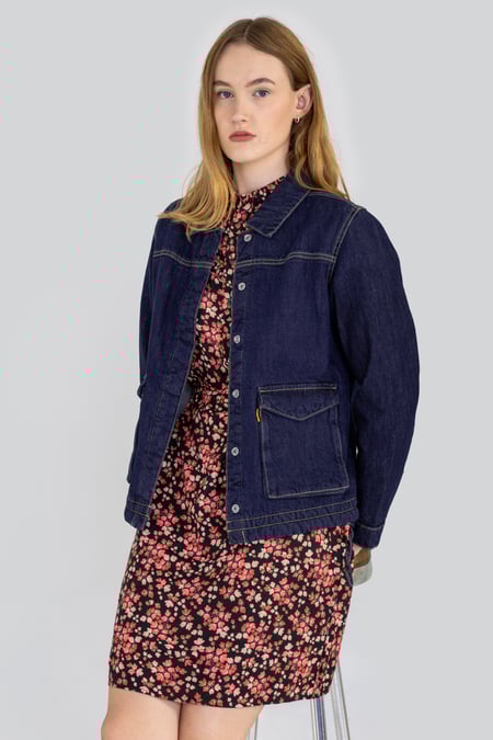 Blue Denim Trucker Jacket With Borg Lining