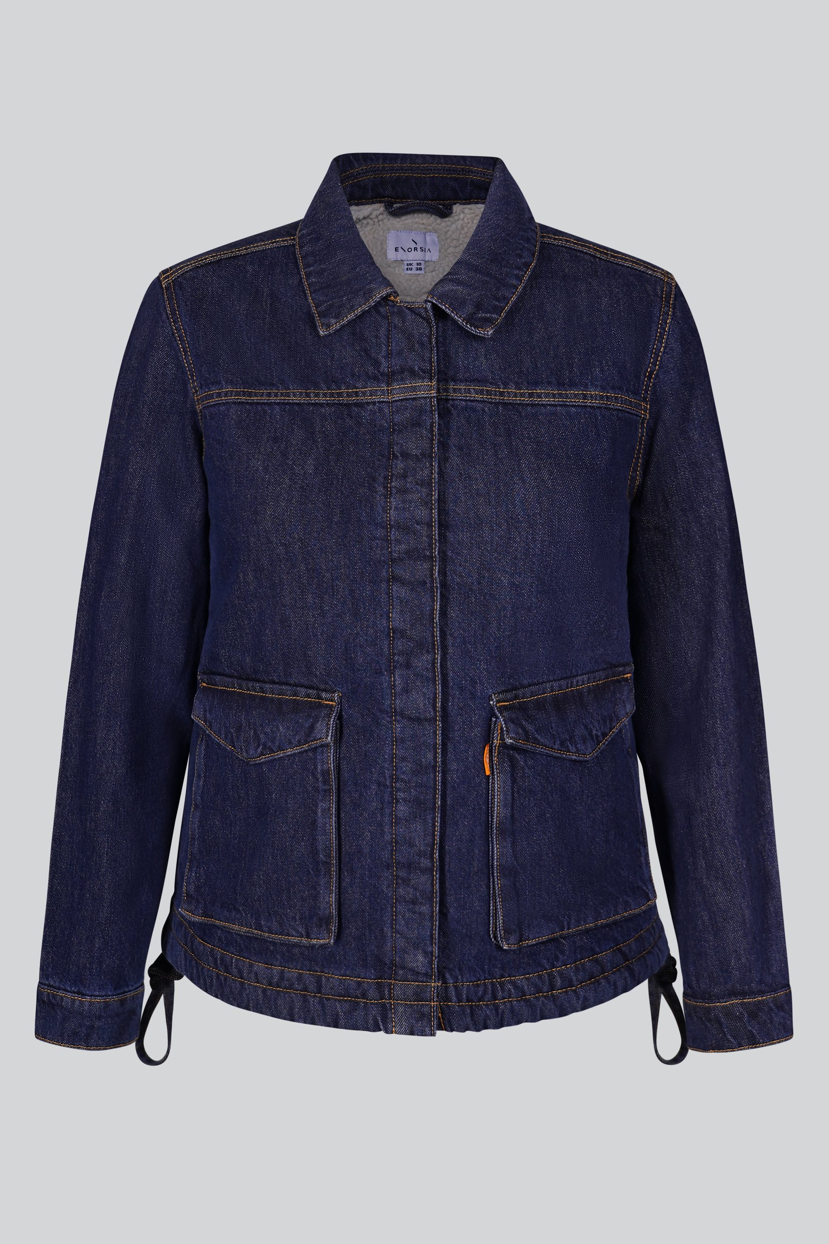 Denim Trucker Jacket With Borg Lining