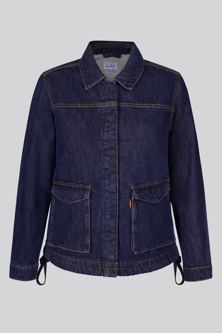 Denim Trucker Jacket With Borg Lining