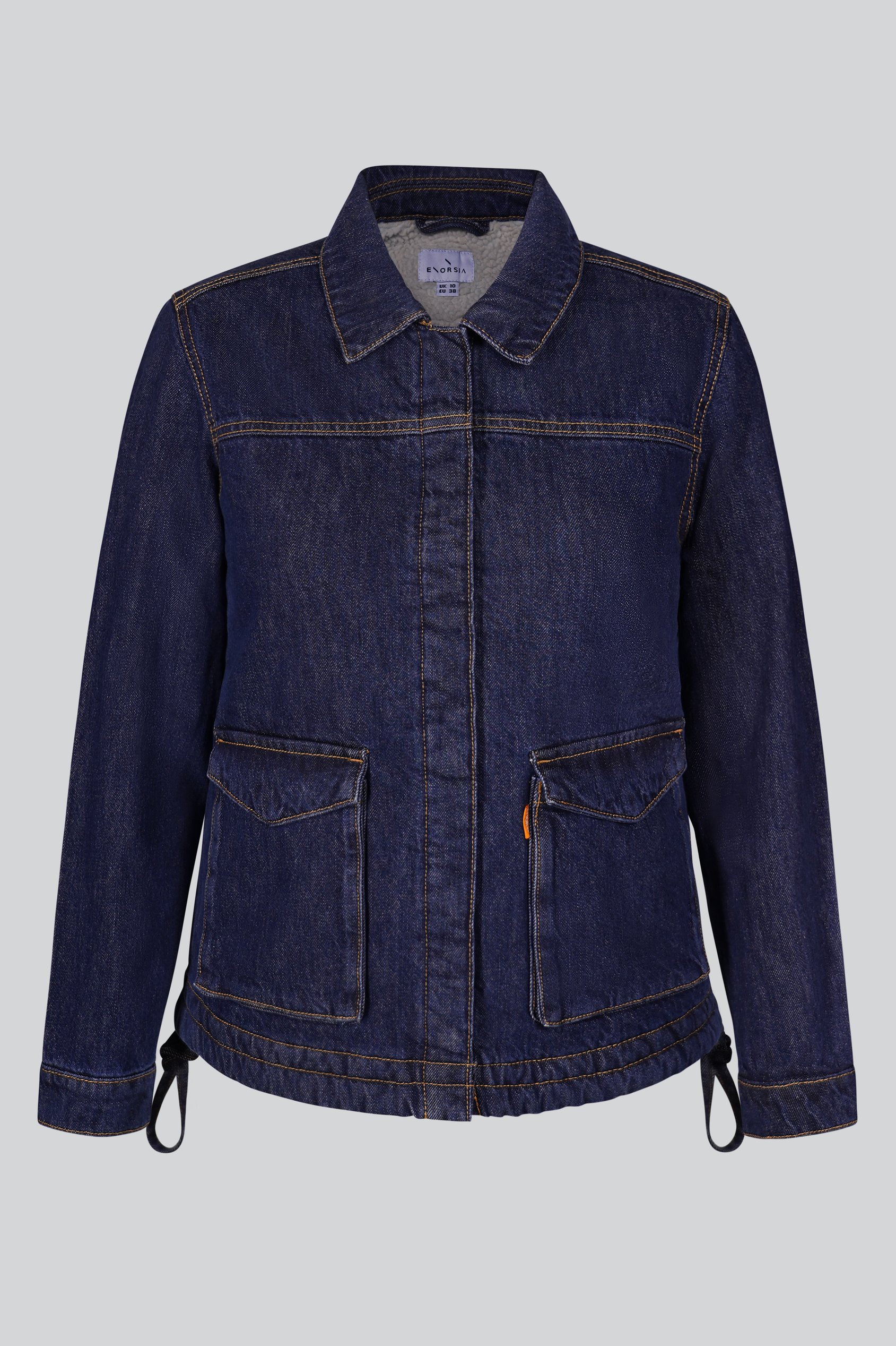 Denim Trucker Jacket With Borg Lining