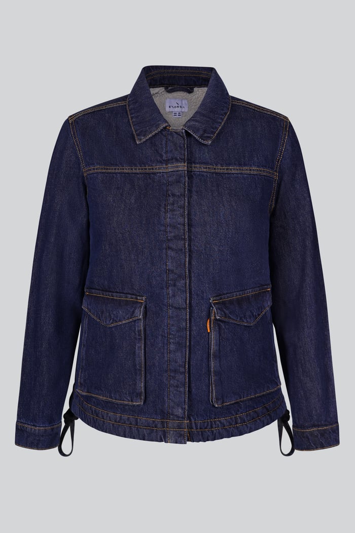 Denim Trucker Jacket With Borg Lining