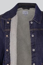 Denim Trucker Jacket With Borg Lining