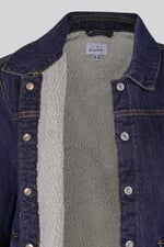 Denim Trucker Jacket With Borg Lining