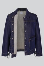 Denim Trucker Jacket With Borg Lining