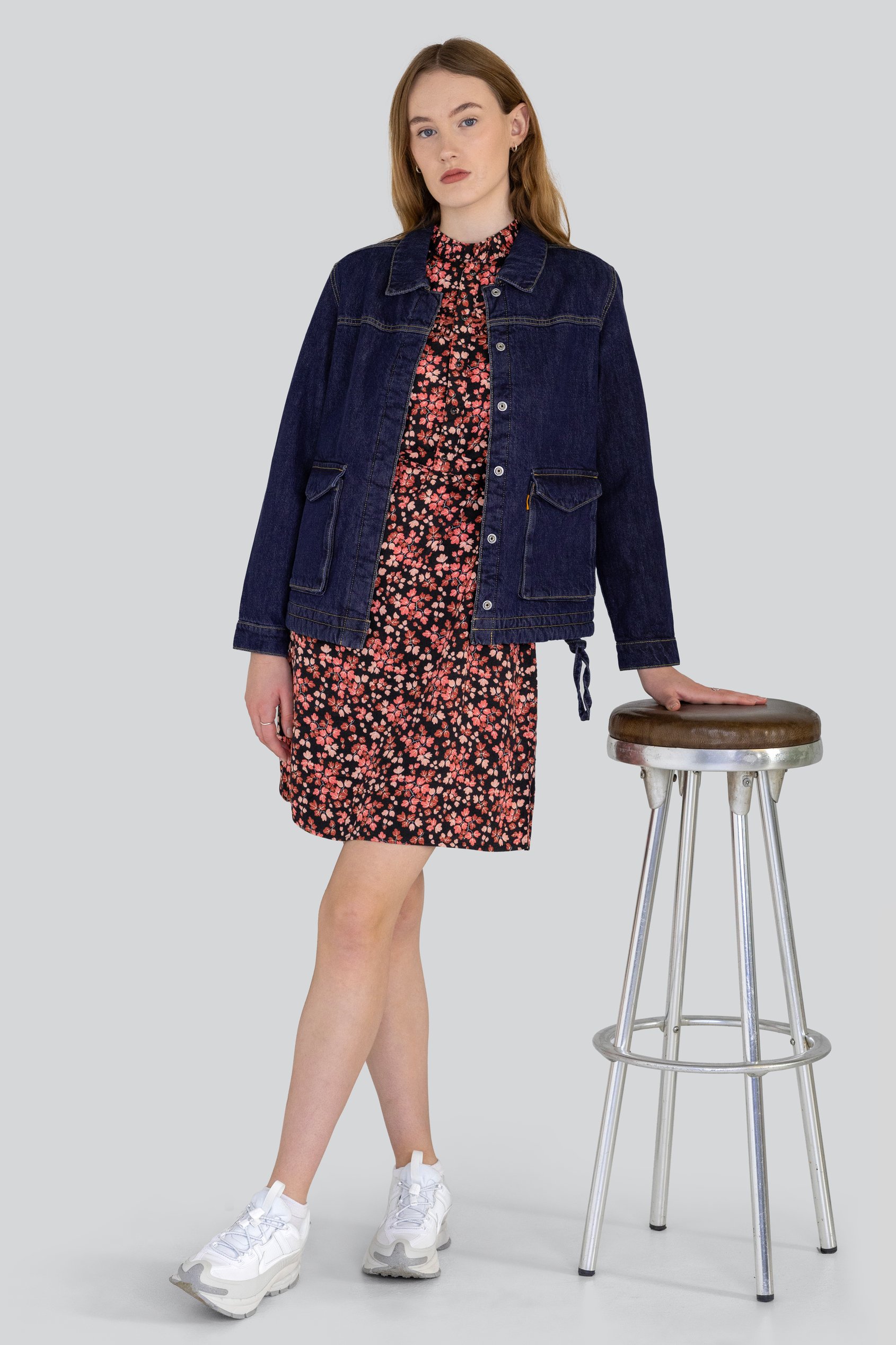 Denim Trucker Jacket With Borg Lining