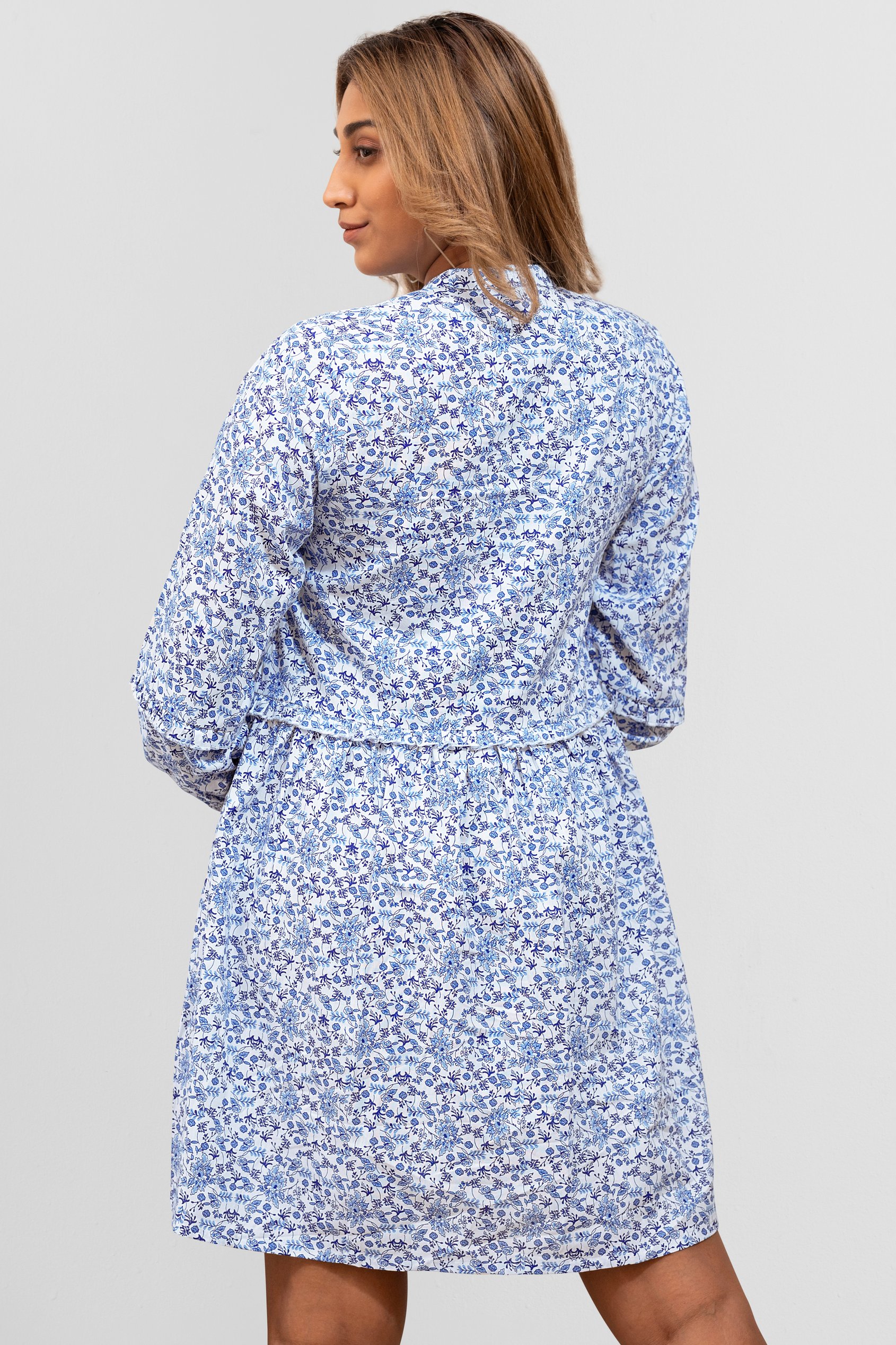 Womens Ditsy Print Mini Tiered Dress