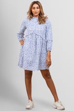 Womens Ditsy Print Mini Tiered Dress