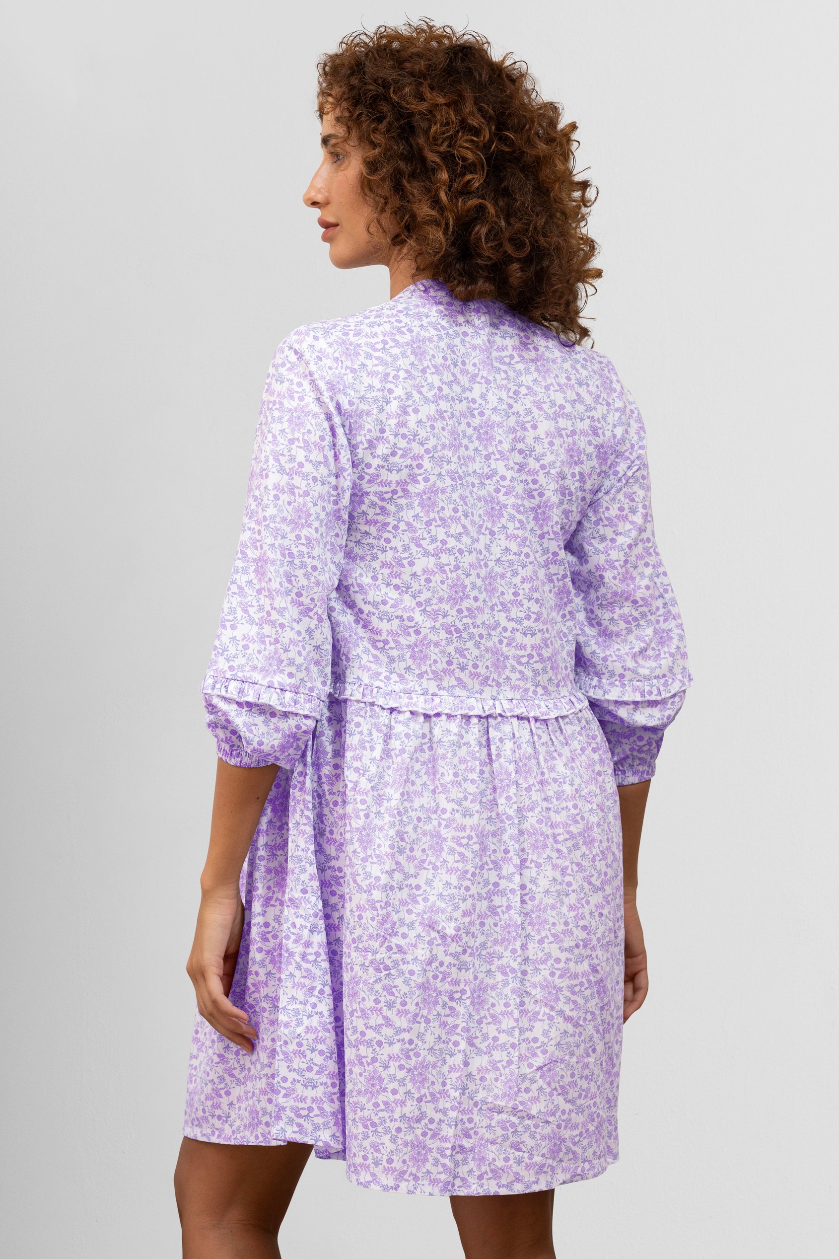 Womens Ditsy Print Mini Tiered Dress