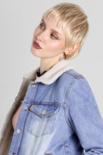 Blue Sherpa Borg Lined Regular Fit Denim Jacket