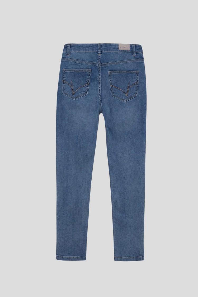 Mid Waist Slim Fit Jeans