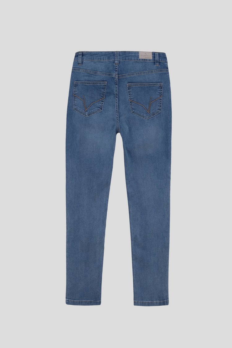 Mid Waist Slim Fit Jeans