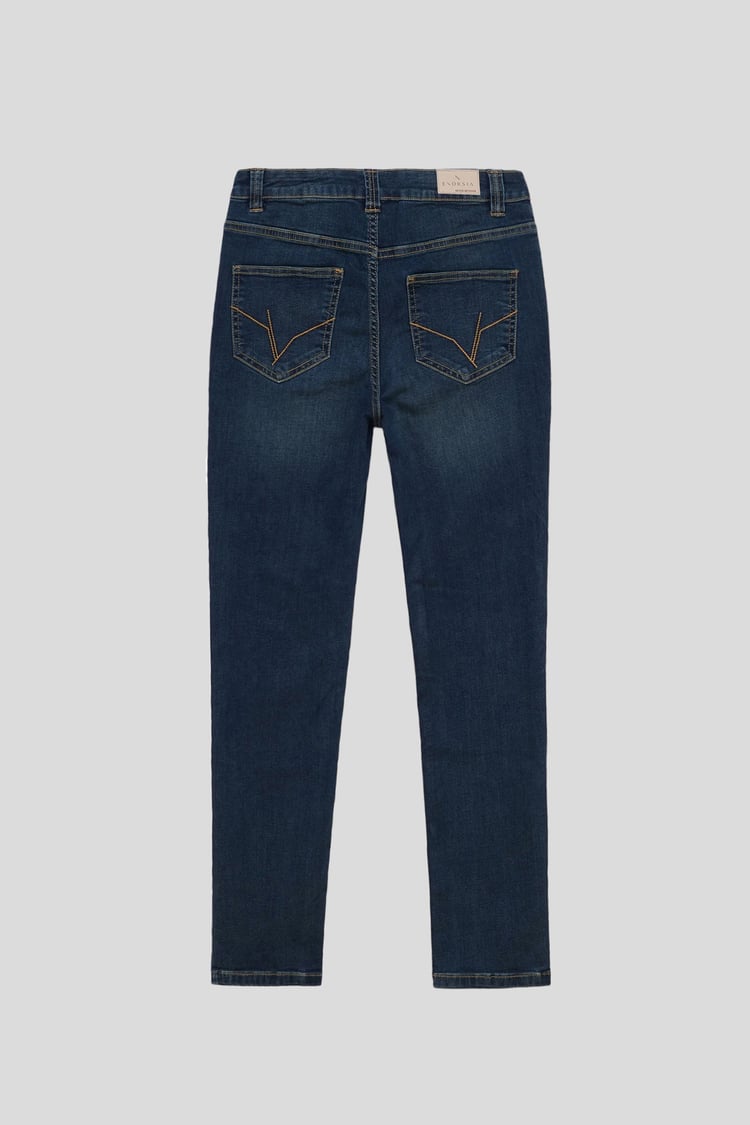 Mid Waist Slim Fit Jeans