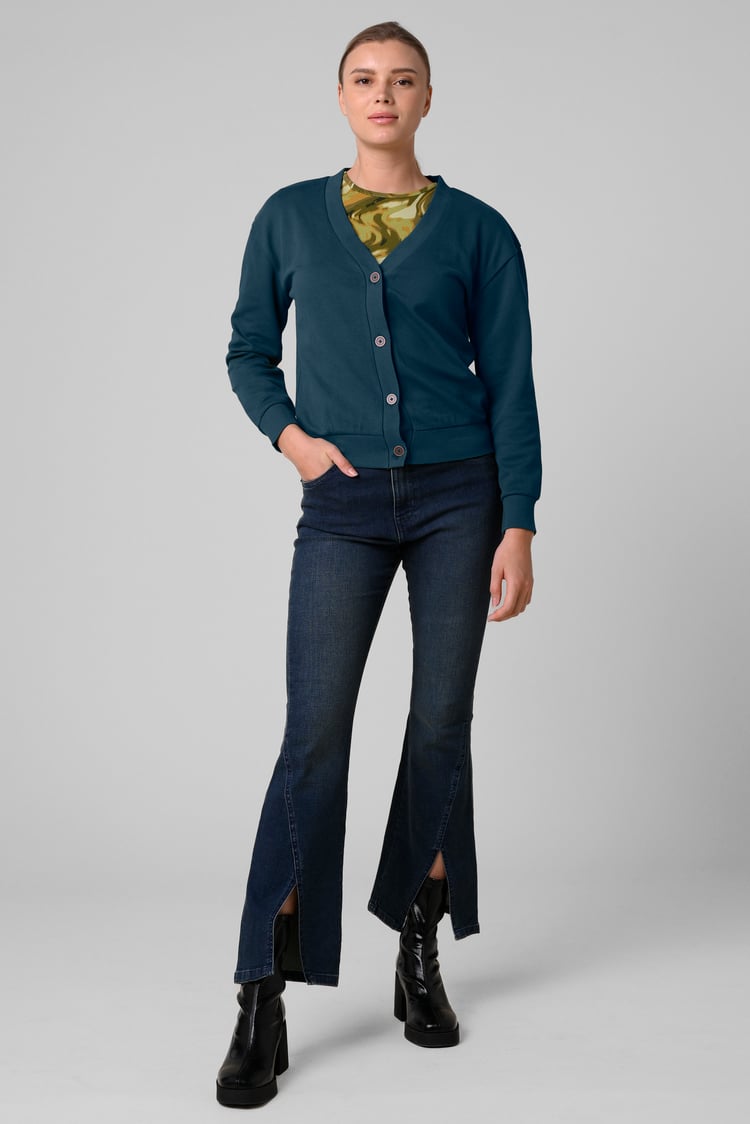 Jersey Button through Cardigan