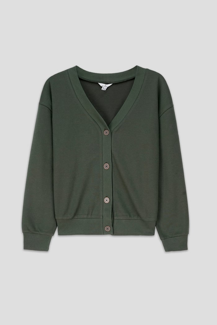 Jersey Button through Cardigan