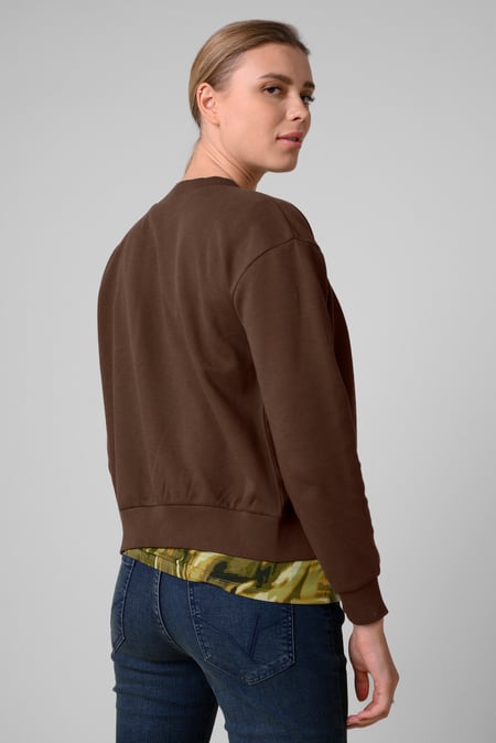 Brown Jersey Button through Cardigan