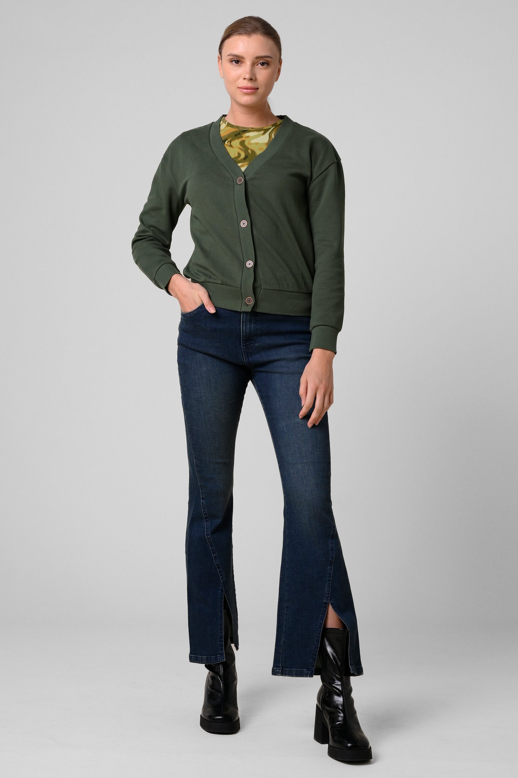 Jersey Button through Cardigan