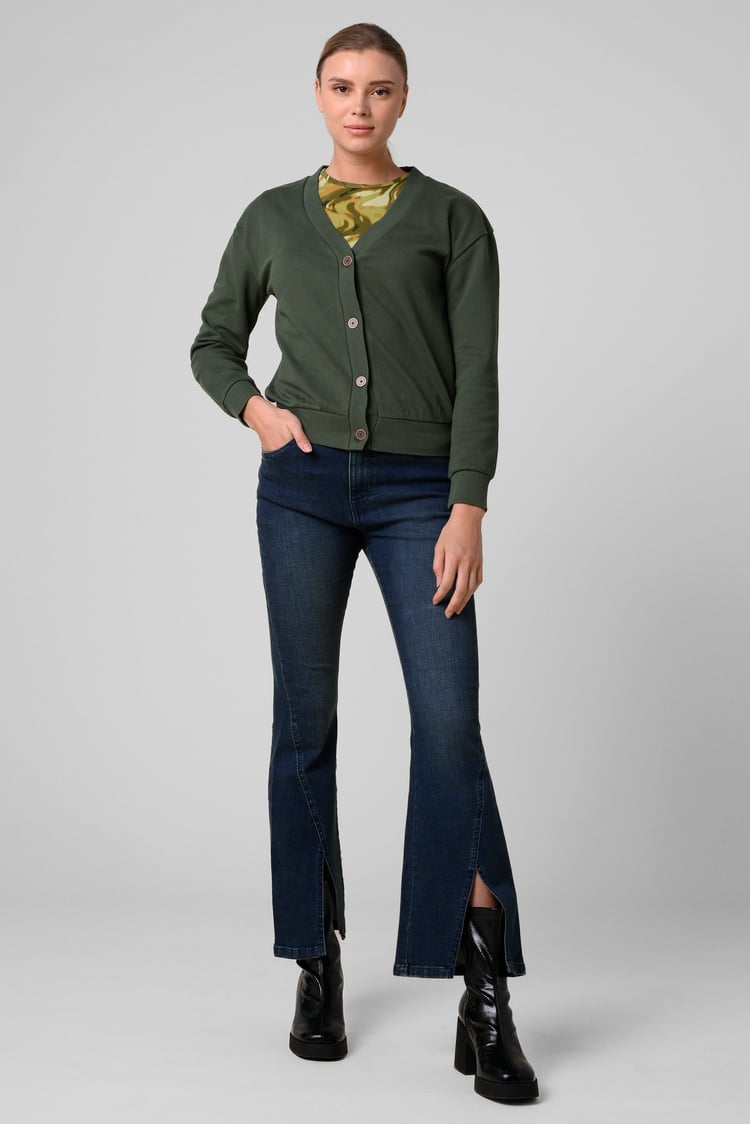 Jersey Button through Cardigan