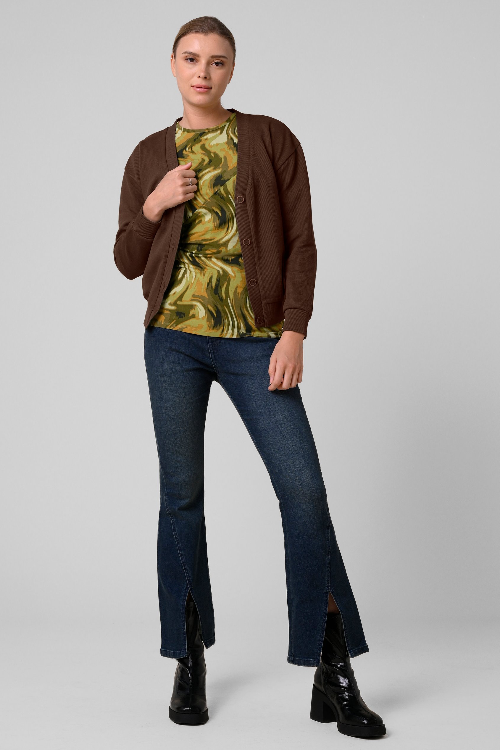 Jersey Button through Cardigan