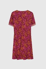 Womens V-neck Button Through Dress