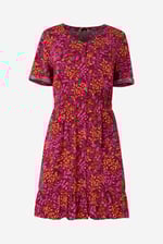 Womens V-neck Button Through Dress