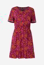 Womens V-neck Button Through Dress