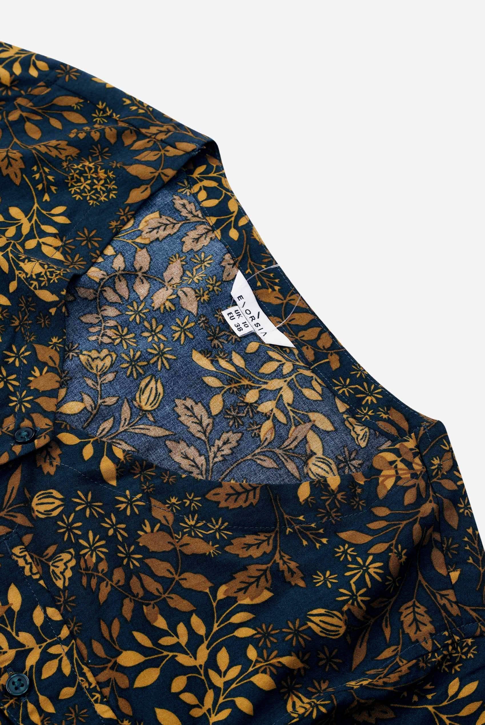 Womens V-neck Button Through Dress