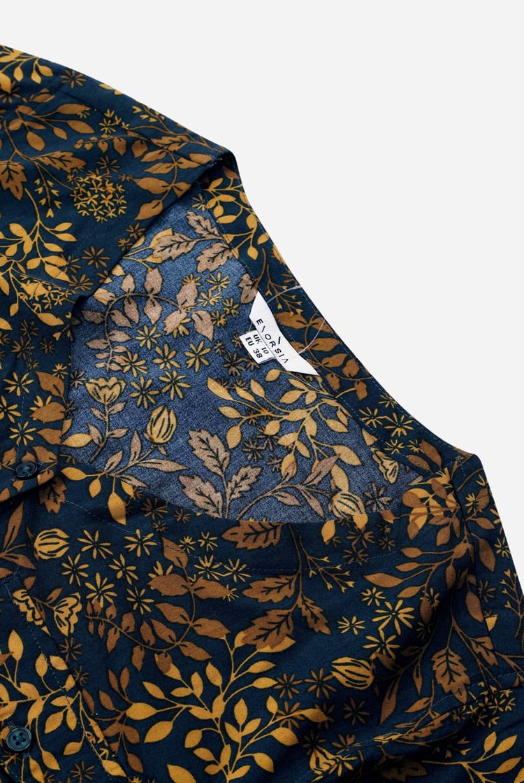 Womens V-neck Button Through Dress