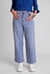 Decorative Button Cropped Wide Leg Jeans
