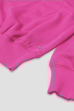 Ribbed Hem Cropped Sweatshirt