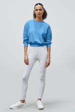 Ribbed Hem Cropped Sweatshirt