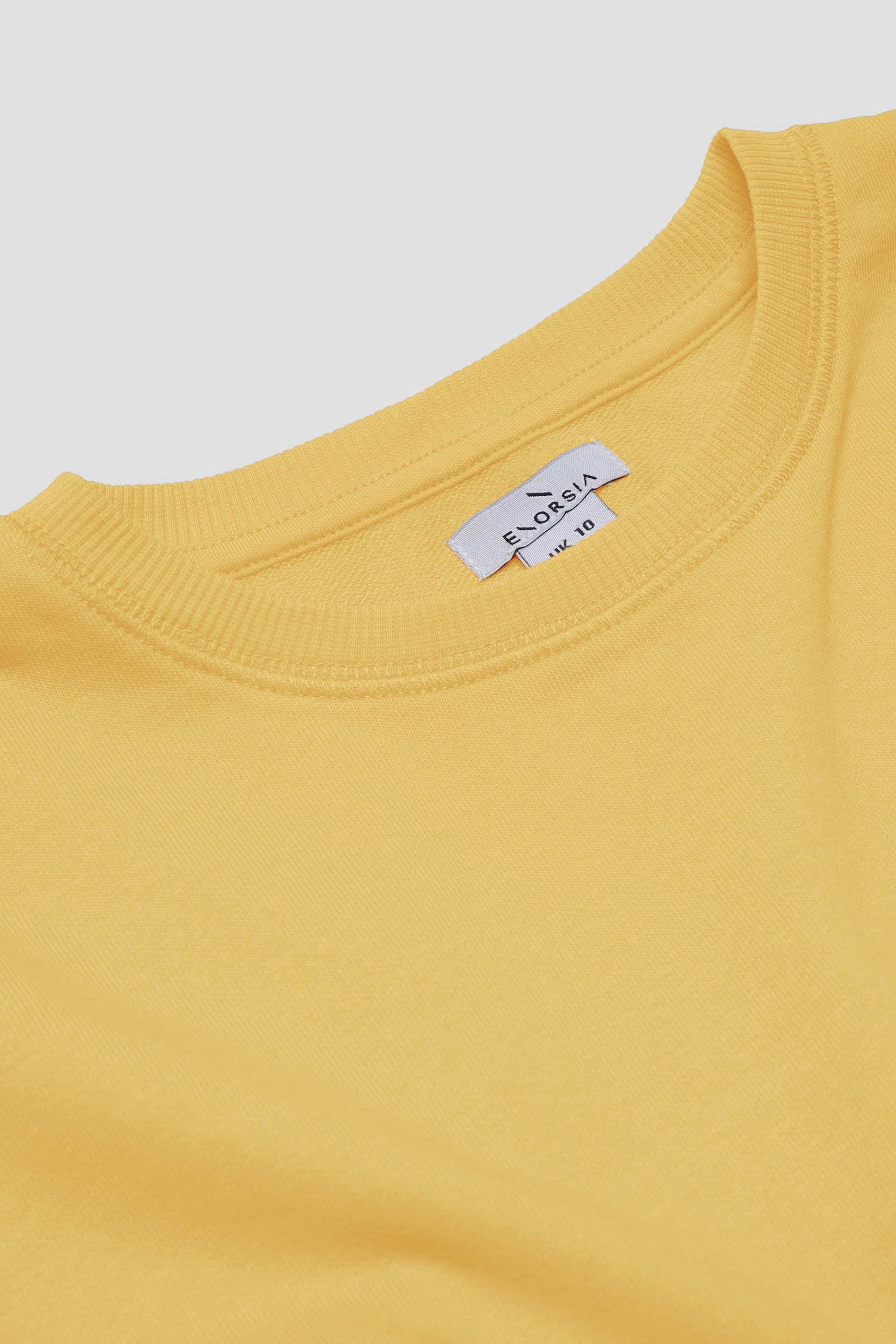 Ribbed Hem Cropped Sweatshirt