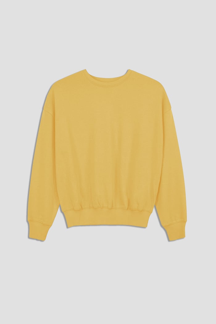 Ribbed Hem Cropped Sweatshirt