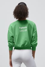 Ribbed Hem Cropped Sweatshirt