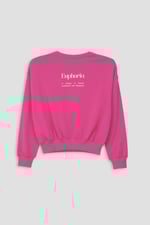 Ribbed Hem Cropped Sweatshirt