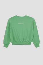 Ribbed Hem Cropped Sweatshirt