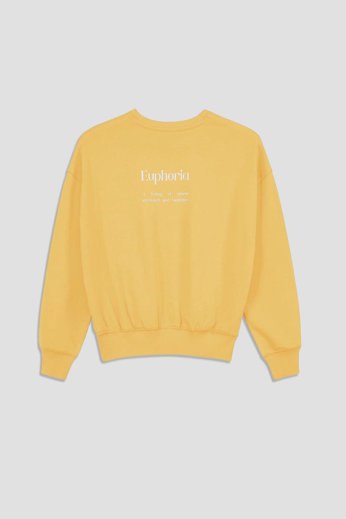 Ribbed Hem Cropped Sweatshirt