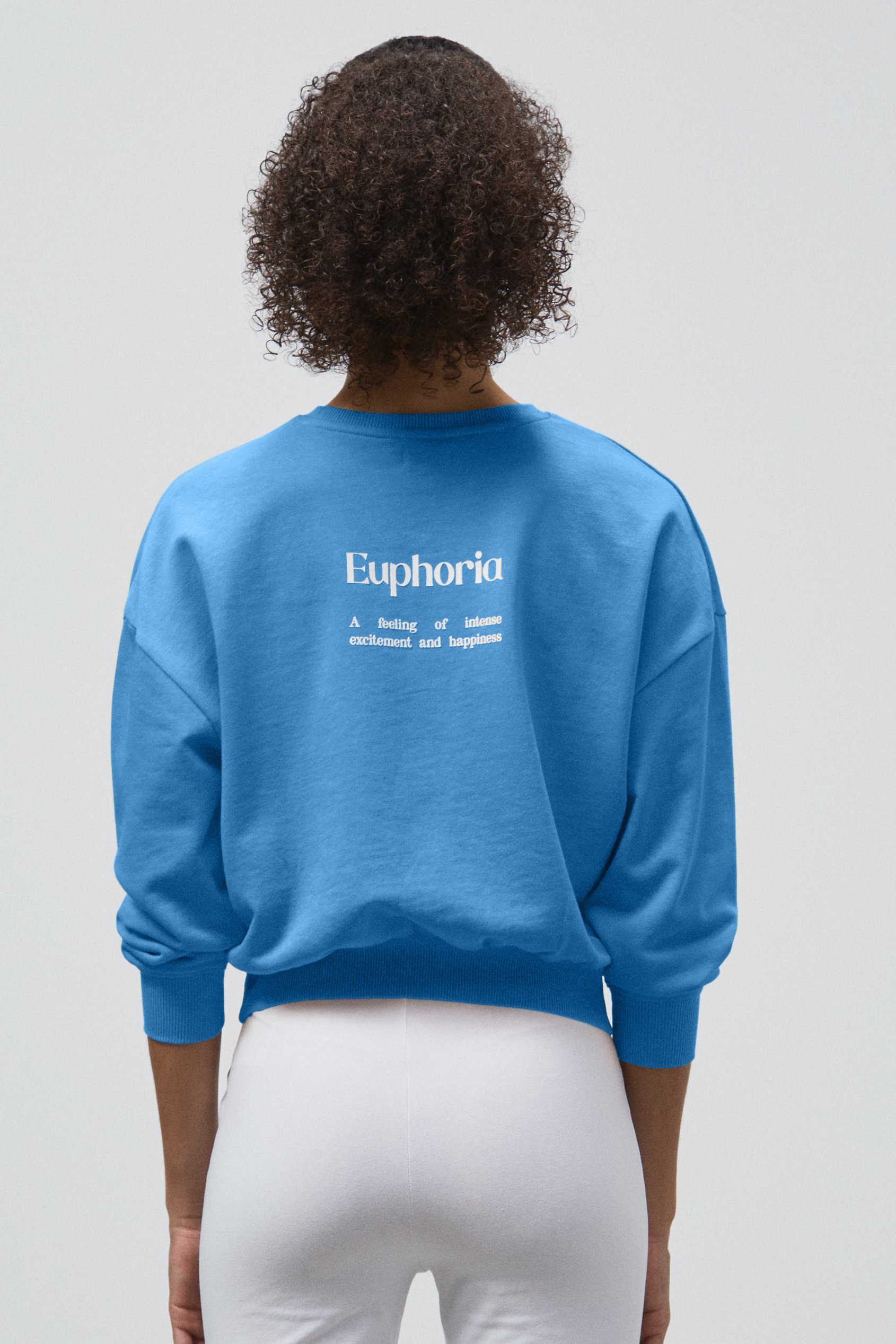 Ribbed Hem Cropped Sweatshirt