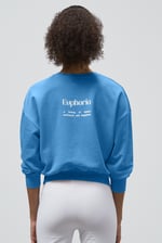 Ribbed Hem Cropped Sweatshirt