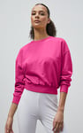 Ribbed Hem Cropped Sweatshirt