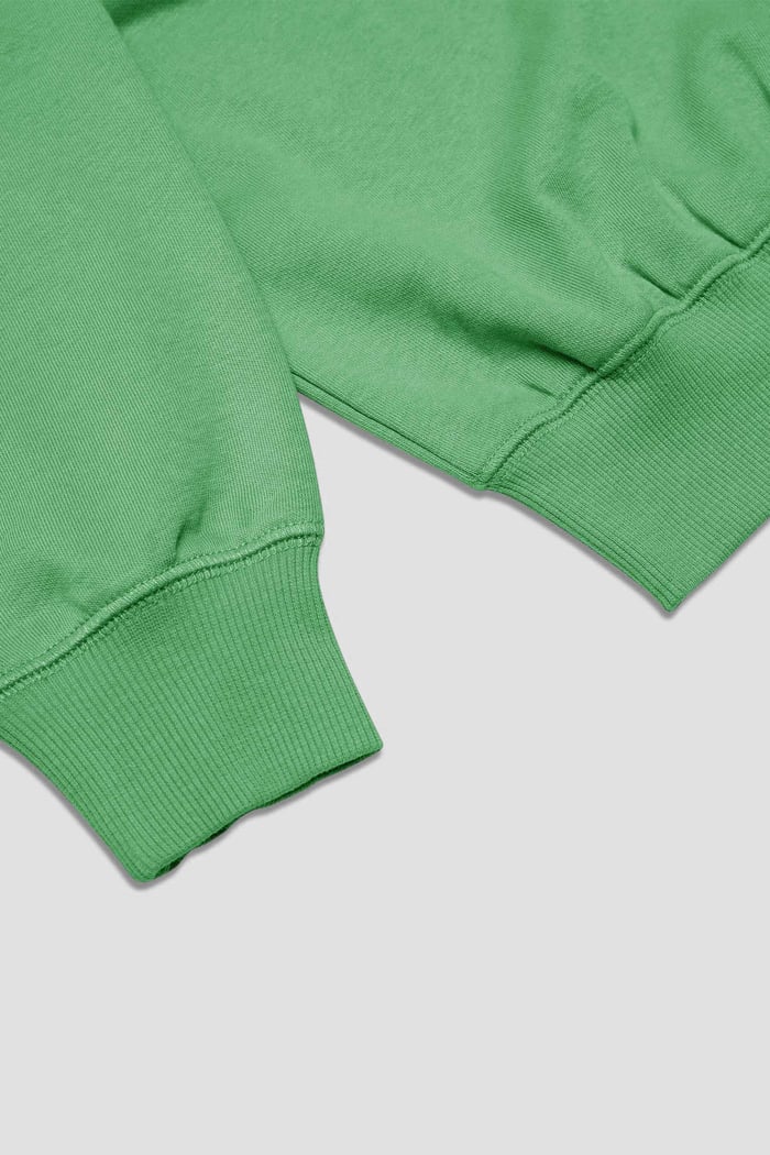 Ribbed Hem Cropped Sweatshirt