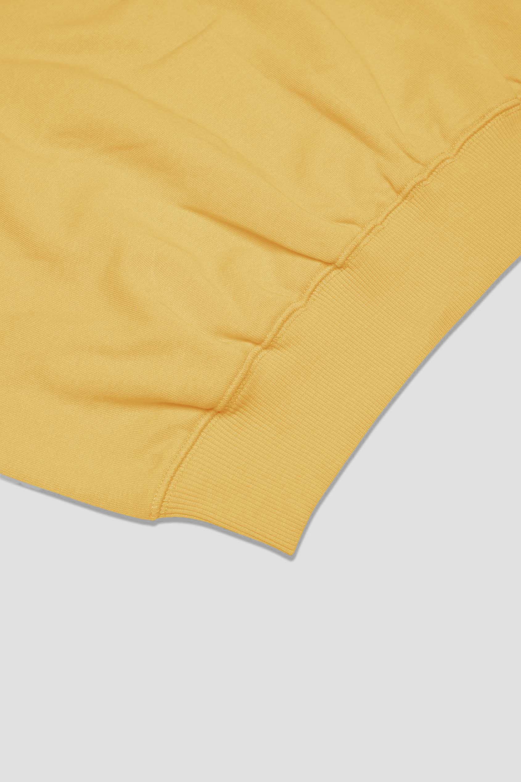 Ribbed Hem Cropped Sweatshirt