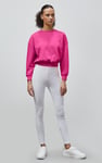 Ribbed Hem Cropped Sweatshirt